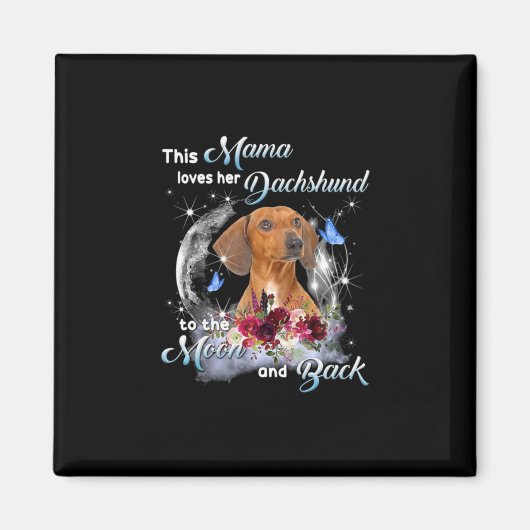 Moeder Art Dachshund Mama Birthday Magneet (Voorkant)