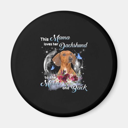 Moeder Art Dachshund Mama Birthday Magneet (Voorkant)