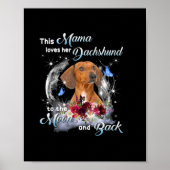 Moeder Art Dachshund Mama Birthday Poster (Voorkant)