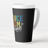 Moeder Art Dance Mam Squad Birthday Latte Mok (Rechterhoek)