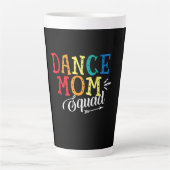 Moeder Art Dance Mam Squad Birthday Latte Mok (Voorkant)