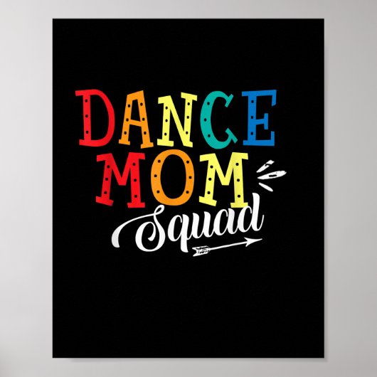 Moeder Art Dance Mam Squad Birthday Poster (Voorkant)