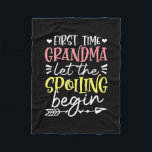 Moeder Art First Time Grootma Birthday Fleece Deken<br><div class="desc">Moeder Art First Time Grootma Birthday</div>