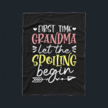 Moeder Art First Time Grootma Birthday Fleece Deken<br><div class="desc">Moeder Art First Time Grootma Birthday</div>