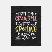 Moeder Art First Time Grootma Birthday Fleece Deken (Voorkant)