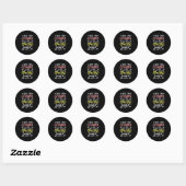 Moeder Art First Time Grootma Birthday Ronde Sticker (Vel)