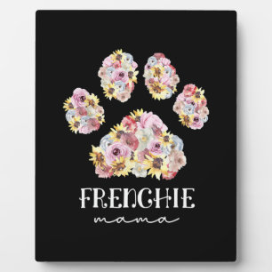 Moeder Art Frenchie Mama Floral Paw French Bulldog Fotoplaat