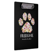 Moeder Art Frenchie Mama Floral Paw French Bulldog Klembord (Rechts)