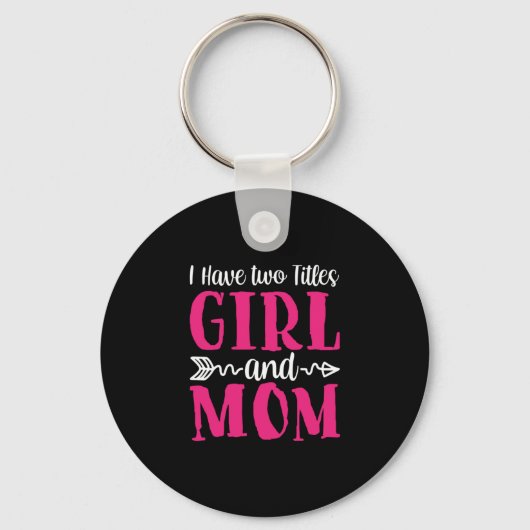 Moeder Art Girl en mama Sleutelhanger (Voorkant)