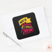 Moeder Art kreeg het van mijn moeder Vierkante Sticker (Envelop)