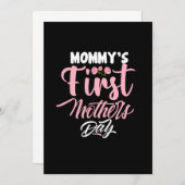 Moeder Art Mammie's eerste moederdag Kaart (Voorkant / Achterkant)