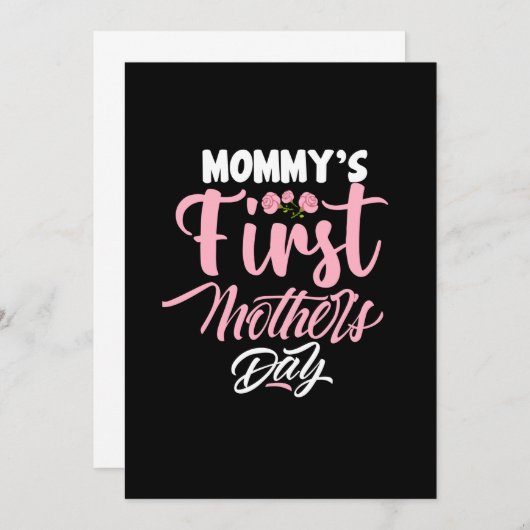 Moeder Art Mammie's eerste moederdag Kaart (Voorkant / Achterkant)