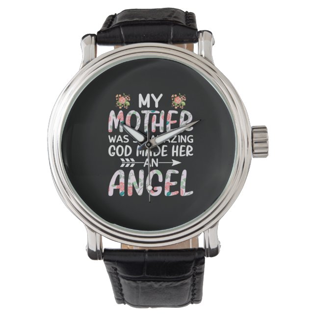 Moeder Art Mijn moeder An Angel Horloge (Voorkant)