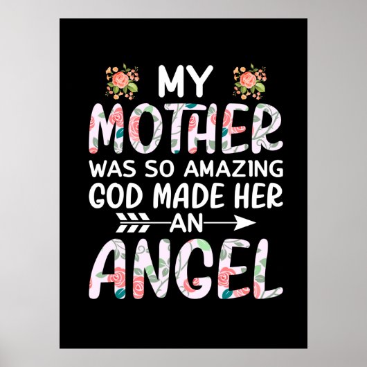 Moeder Art Mijn moeder An Angel Poster (Voorkant)