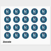 Moeder Art Mijn moeder is mijn superheld Ronde Sticker (Vel)