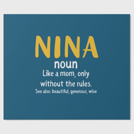 Moeder Art Nina Definition Cadeaupapier (Vlak)