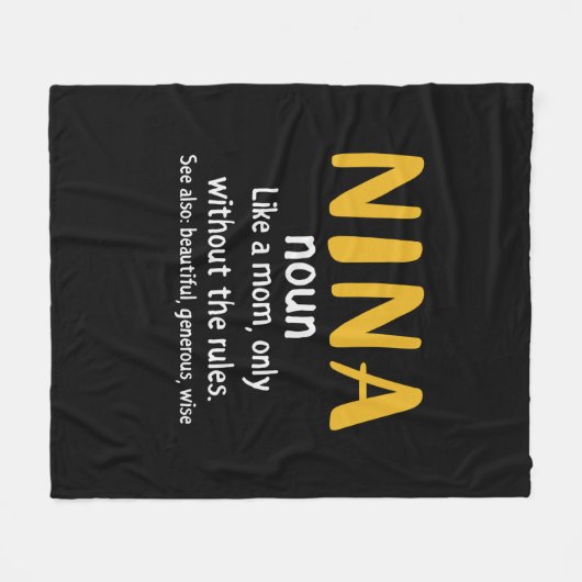 Moeder Art Nina Definition Fleece Deken (Voorkant (Horizontaal))