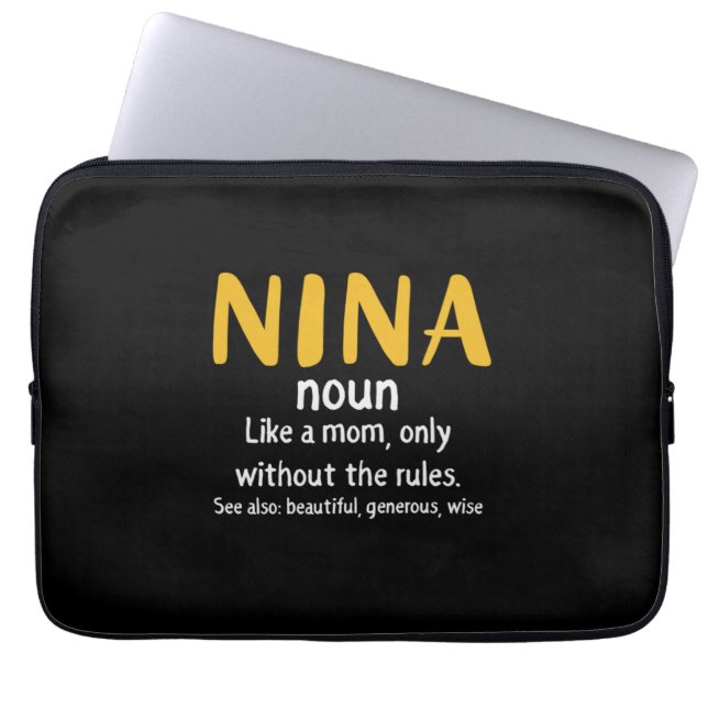 Moeder Art Nina Definition Laptop Sleeve (Voorkant)