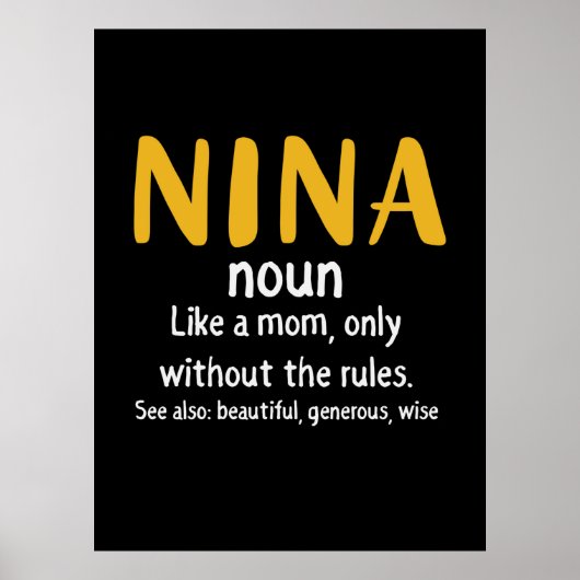 Moeder Art Nina Definition Poster (Voorkant)