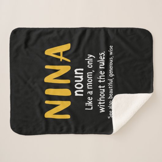 Moeder Art Nina Definition Sherpa Deken (Voorkant (horizontaal))