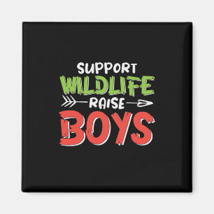 Moeder Art ondersteunt Wildlife Raise Boys Magneet