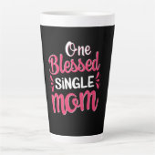 Moeder Art One Blessed Single Mam Latte Mok (Voorkant)