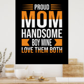 Moeder Art Proud Mam Handsome Boy Poster (Keuken)