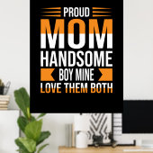 Moeder Art Proud Mam Handsome Boy Poster (Thuiskantoor)