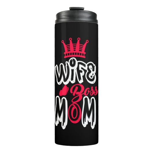 Moeder Art Wife Boss mama Thermosbeker (Voorkant)