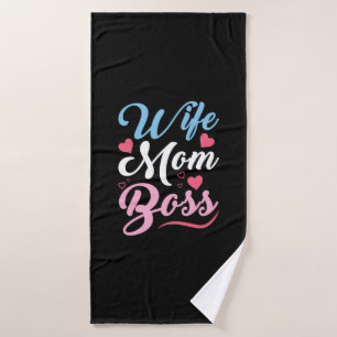 Moeder Art Wife mama Boss Badhanddoek