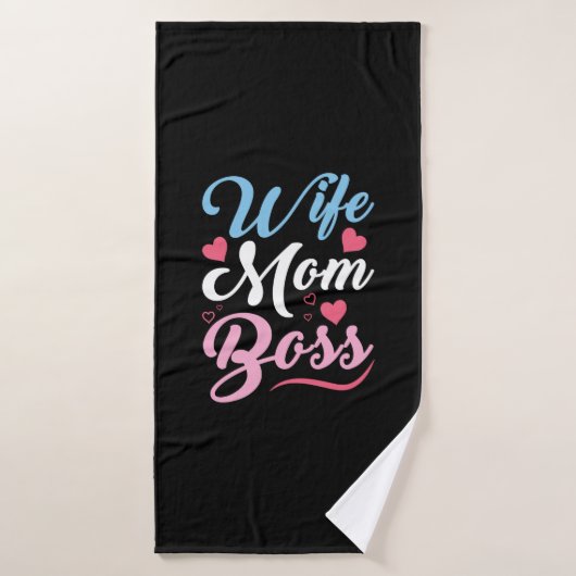 Moeder Art Wife mama Boss Badhanddoek (Badhanddoek)