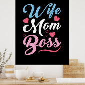 Moeder Art Wife mama Boss Poster (Keuken)