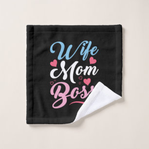 Moeder Art Wife mama Boss Washandje
