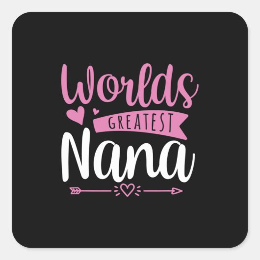 Moeder Art World Greatest Nana Vierkante Sticker (Voorkant)