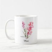 Moeder Augustus Geboortebloem Gladiool Koffiemok (Links)