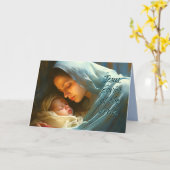 Moeder & Babe Kerst Kaart (Gele Bloem)