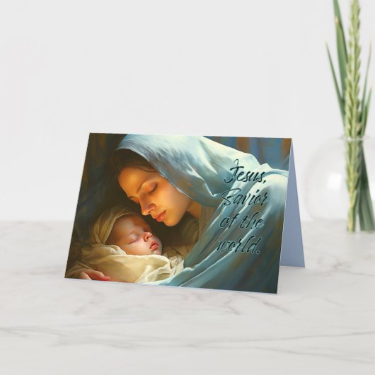 Moeder & Babe Kerst Kaart (Voorkant)