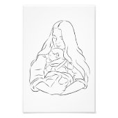 Moeder & Baby 1 Tekening Poster Print van Mijn Sim (Voorkant)