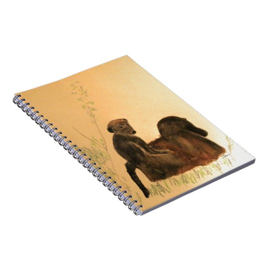 Moeder & Baby Bavianen - Wildlife Monkeys Primaten Notitieboek (Rechterzijde)