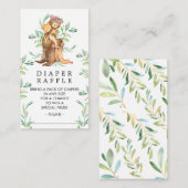 Moeder & Baby Beer Baby shower Luier Raffle Ticket Informatiekaartje (Voorkant / Achterkant)