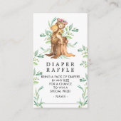 Moeder & Baby Beer Baby shower Luier Raffle Ticket Informatiekaartje (Voorkant)