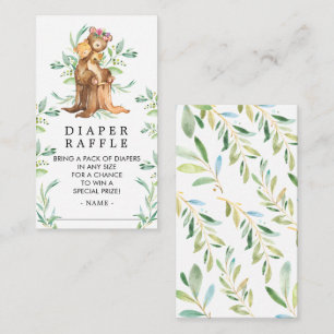 Moeder & Baby Beer Baby shower Luier Raffle Ticket Informatiekaartje