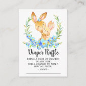 Moeder & Baby Bunny Douche Luier Raffle Ticket Informatiekaartje (Voorkant)