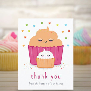 Moeder & Baby Cupcake Bedankkaart