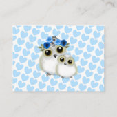 Moeder Baby Cute Owl Baby Boy Shower Display Informatiekaartje (Achterkant)