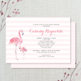 Moeder + Baby Flamingo Baby shower Kaart
