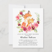 Moeder & Baby Fox Baby shower Kaart (Voorkant)