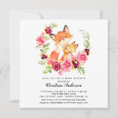 Moeder & Baby Fox Baby shower Kaart (Voorkant)