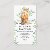 Moeder & Baby Fox Baby shower Luier Raffle Ticket Informatiekaartje (Voorkant)