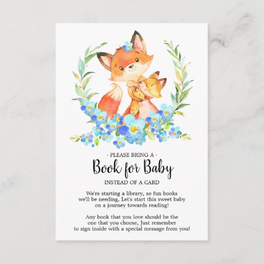Moeder & Baby Fox Douche Boek voor Baby Kaart (Voorkant)